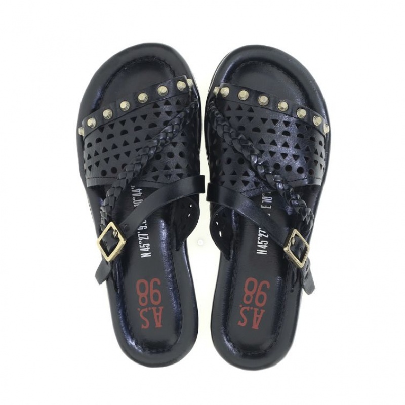 A.S.98 Yazmin Sandalen Dames Zwart | BE-MSIHZT597