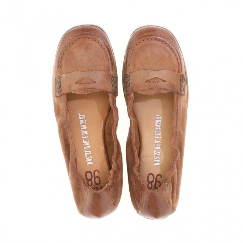 A.S.98 Zavia flat shoes Dames Khaki | BE-KTZUOA523